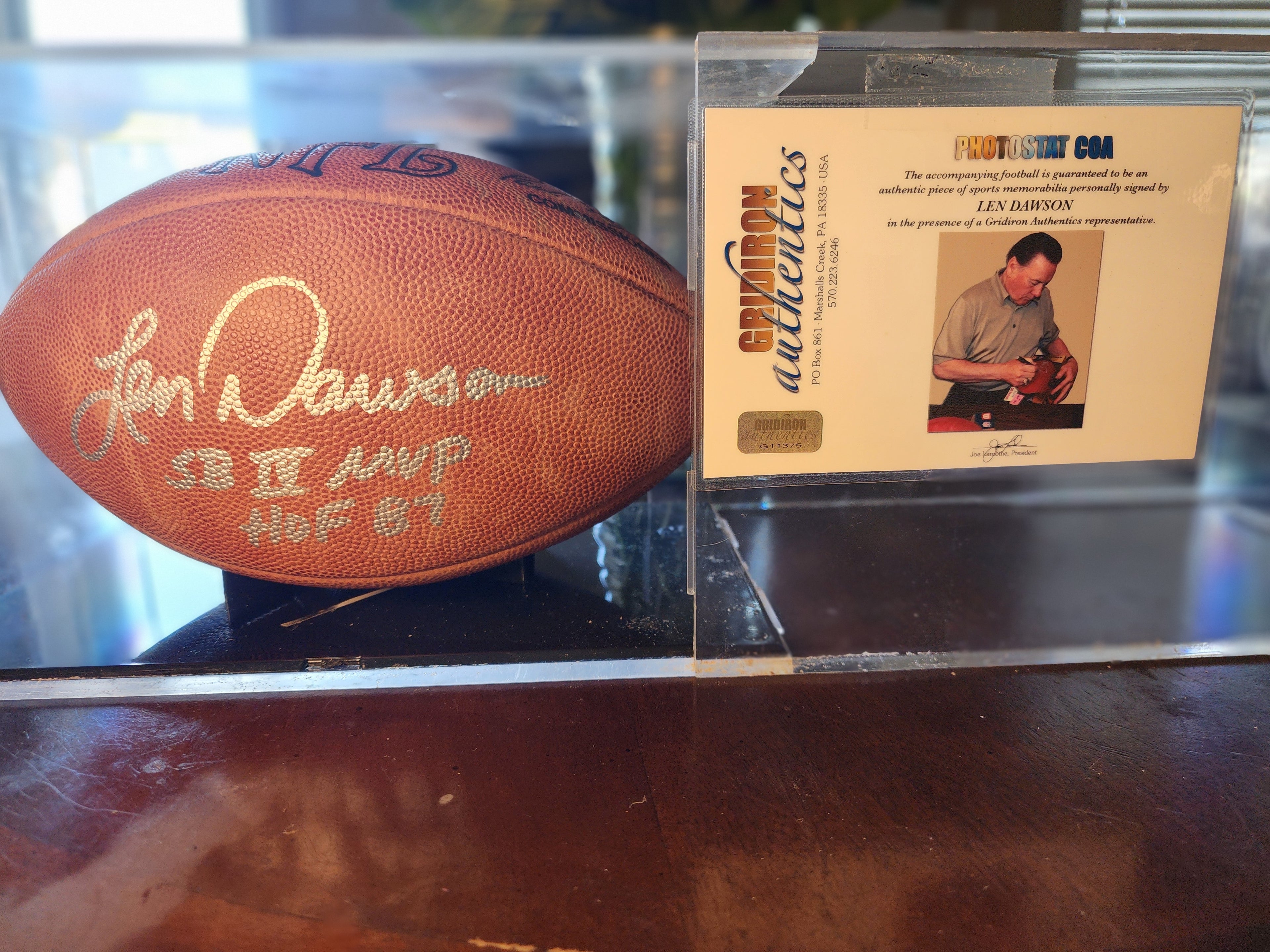 Len Dawson Autographed Football