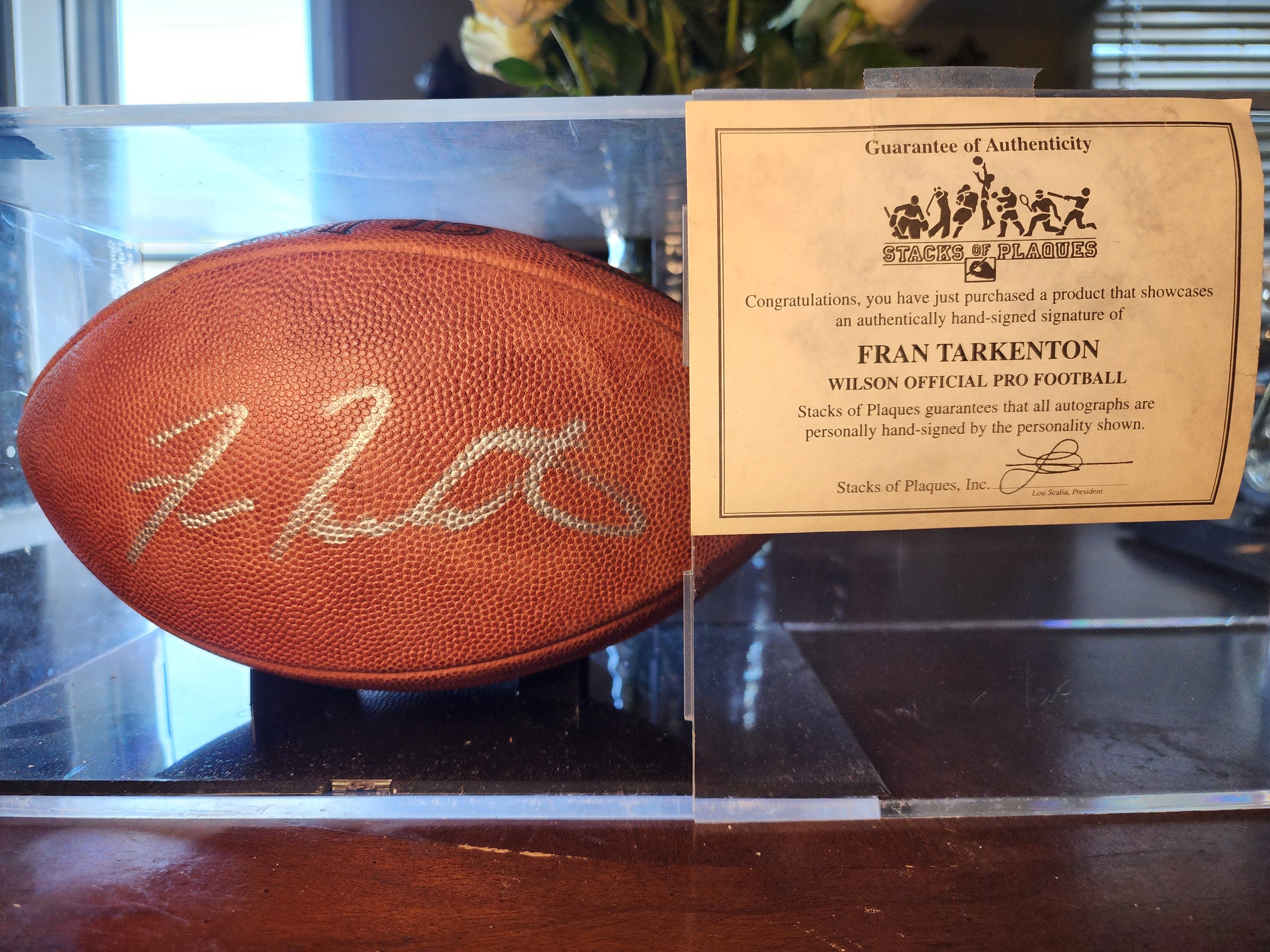 Fran Tarkenton Autographed Football